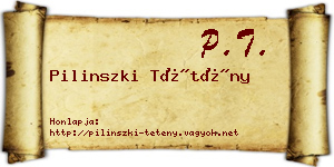 Pilinszki Tétény névjegykártya